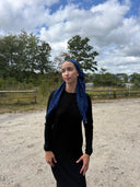 Navy Floral Paisley Tyedheadscarves