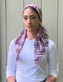 Pink stria Headscarf