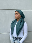 Everglade colorblock shimmer Headscarf