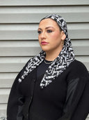 Stria black/white Headscarf