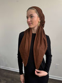 Rust solid headscarf Tyedheadscarves