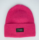 Hot pink cuffed beanie