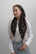 Taupe floral Tyedheadscarves