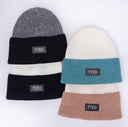 Colorblock Beanie Taupe/Cream