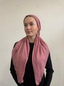Pink solid headscarf Tyedheadscarves