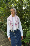 Pink branched Tyedheadscarves