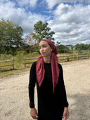 Muted coral headscarf Tyedheadscarves