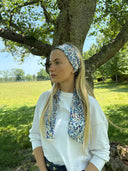 Blossom skinny scarf Tyedheadscarves