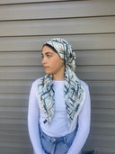 Stria blue Headscarf