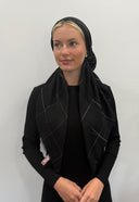 Black lined Tyedheadscarves