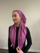 Pink butterfly headscarf Tyedheadscarves