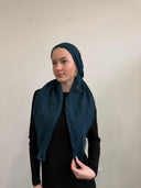 Teal solid headscarf Tyedheadscarves