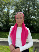 Hot Pink Shimmer Line Headscarf