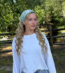Blue floral bandana Tyedheadscarves