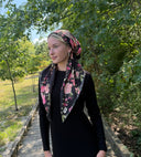 Floral fusion headscarf Tyedheadscarves