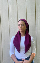 Plum scuba prettied w/ velvet band