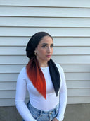 Orange/black Ombre Headscarf