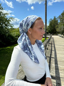 Blue toile’ Headscarf