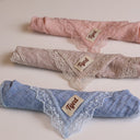 Linen n lace pretied bandana Tyedheadscarves