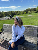 Chambray hard headband Tyedheadscarves