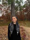 Pink star headscarf Tyedheadscarves