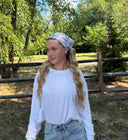 Grey butterfly bandana Tyedheadscarves