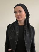 Black Dainty bow Tyedheadscarves