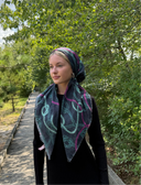 Pink chained headscarf Tyedheadscarves