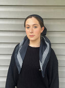 Off black houndstooth Headscarf