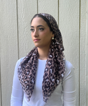 Brown leopard Headscarf