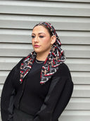 Stria red Headscarf