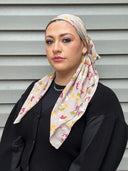 Floral beige Headscarf