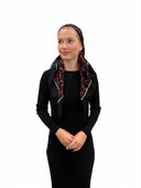 Red squiggle Tyedheadscarves