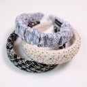 Cream studded  hard headband Tyedheadscarves
