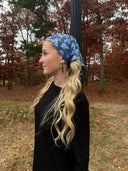 Winter blues bandana Tyedheadscarves