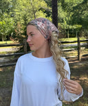 Nude toile bandana Tyedheadscarves