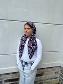 Black/multi Headscarf