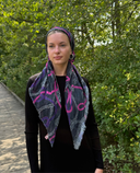 Purple chain headscarf Tyedheadscarves