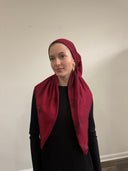 Maroon butterfly headscarf Tyedheadscarves
