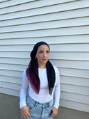 Maroon/Black Ombré Headscarf