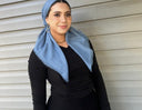 Slate blue solid Headscarf