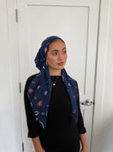 Navy Double ❤️ Headscarf