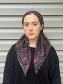 Red Floral Headscarf