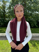 Burgundy shimmer Headscarf