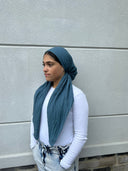 Teal gauze Headscarf