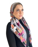 Block/grey Headscarf