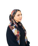 Brown/block Headscarf