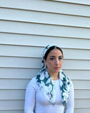 Pine green floral Headscarf