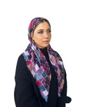 Plum/block Headscarf