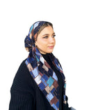 Block/blue Headscarf